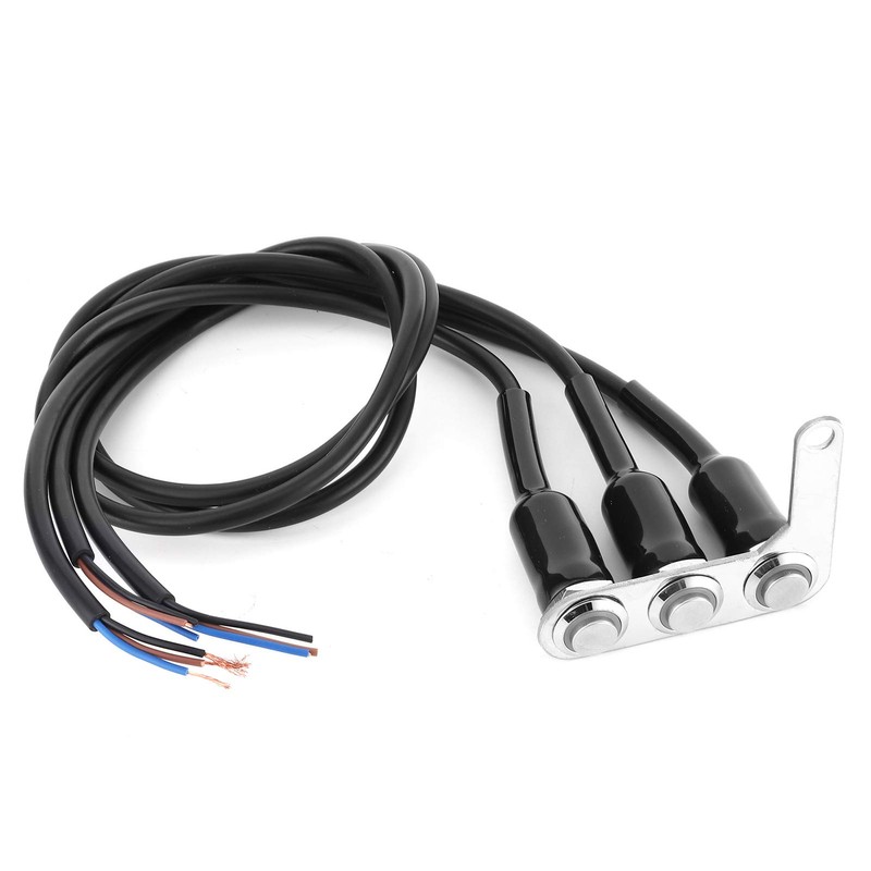 Motorcycle Handlebar Switch,3 Buttons Handlebar Switch Adjustable Mount Waterproof for