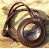 Nautical Replica Hub Magnifying Lens with Leather Holder Leather Rimmed