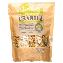 Marks & Spencer 4 Nut and Flame Raisin Granola 500g | Wholegrain High in Fibre No Added Salt | Raisins, Hazelnuts, Pecans, Almonds and Pistachios