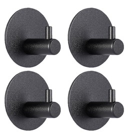 Galguz Towel Hooks, 4 Pack Heavy Duty Command Hooks, Adhesive Hook for Bathroom Wall Mounted, SUS304 Stainless Steel Bathroom Hooks for Towels