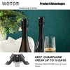 WOTOR Pack of 3 Champagne Stopper Stainless Steel Champagne Bottle
