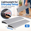 17.72-Inch Modular Aluminum Ramp for Doorway Transitions – 2-Piece Anti-Slip