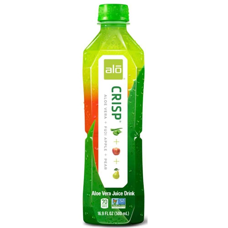 Alo Crisp Fuji Apple and Pea Aloe Vera Juice Drink,