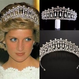 Unbranded Princess Diana Tiara Crown Cambridge Lovers Knot Replica Spencer Family Diadem