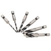 6Pcs 3 Point Drill Bit High Speed Steel Imperial Wood