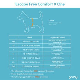 Gooby Comfort X One Harness - Black, Large - Escape Free and Choke Free Shock Absorbing Harness for Small Dog and Medium Dog