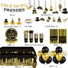 Yingoto Roaring 20s Party Decorations Tableware Set Serves 25 Guests