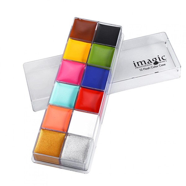 Make-Up Body Painting 2 Types IMAGIC 12 Colours Face Body Flash Tattoo Oil Painting Pigment Paint Makeup Tool (#2)