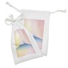 Lunarable Landscape Fabric Pouch Set of 2, Hill Cherry Tree