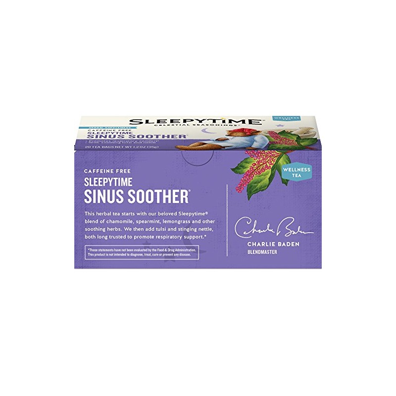 Celestial Seasonings Wellness Tea, Sleepytime Sinus Soother, 20 Count Box