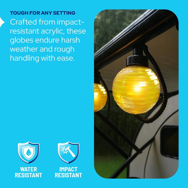 KastLite 6" Globe Light Bulb Cover with 3.25" Threaded Screw-in