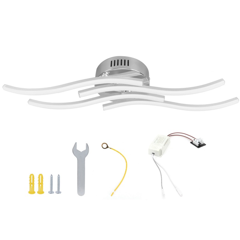 LED Wavy Ceiling Light 140LED Modern Ceiling Lamp for Bedroom