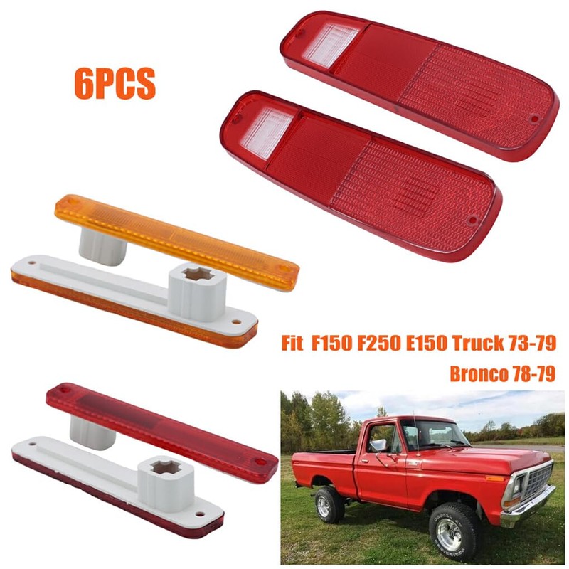 BEALIFE 6Pcs Tail Light Side for Fender Housing Kit Light