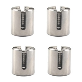 4 Pack Stainless Steel 5mm Cross Cable Clamps Wire Rope Cross Clamp Clips M12x5