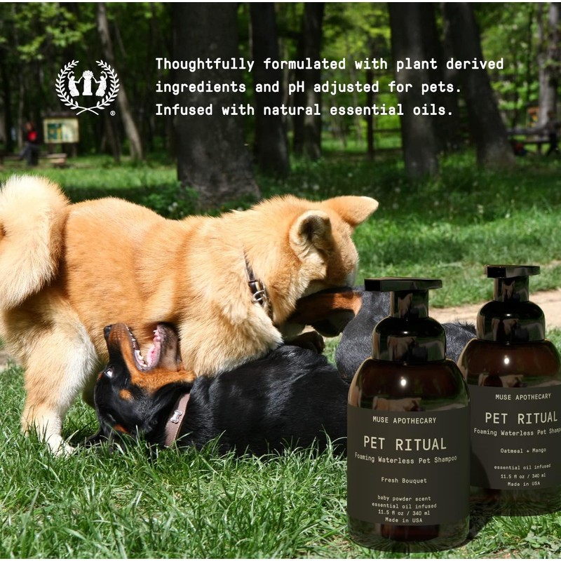 ​​Muse Apothecary Pet Ritual Foaming Waterless Shampoo for Dogs, Waterless