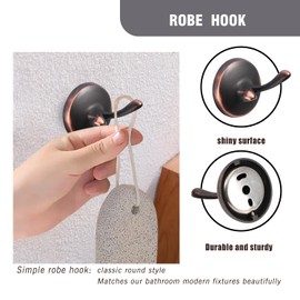 AGKXHDEC 4-Piece Bathroom Hardware Set: Oil-Rubbed Bronze Bathroom Accessory Set, Towel Bars,Towel Ring,Toilet Paper Holder,Robe Hook, Wall Mounted,Optional Install Longer or Shorter Towel bar