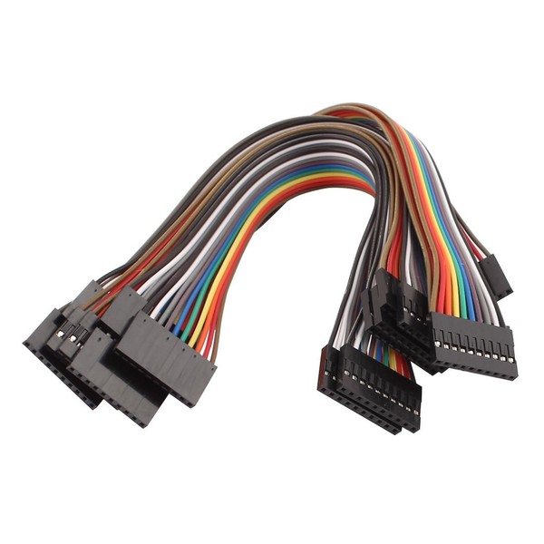 uxcell 10 Pcs Female to Female 10P Jumper Wires Ribbon