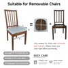 Fundas de asiento para sillas de comedor (gris, juego de