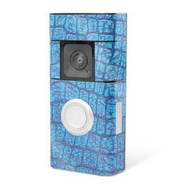 MightySkins Glossy Glitter Skin Compatible with Ring Video Doorbell Plus - Vibrant Gator | Protective, Durable High-Gloss Glitter Finish | Easy to Apply