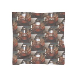 2816 N Main 45840 Stair Landing Color Collection Poly Scarf - Color: Poly voile, Size: 50" × 50"