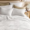 WDCOZY White Oversized King Size Quilt Set, Muslin Cotton Shell