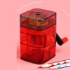 Manual Pencil Sharpener Automatic Pen Feeding Hand Cranking Clear Structure