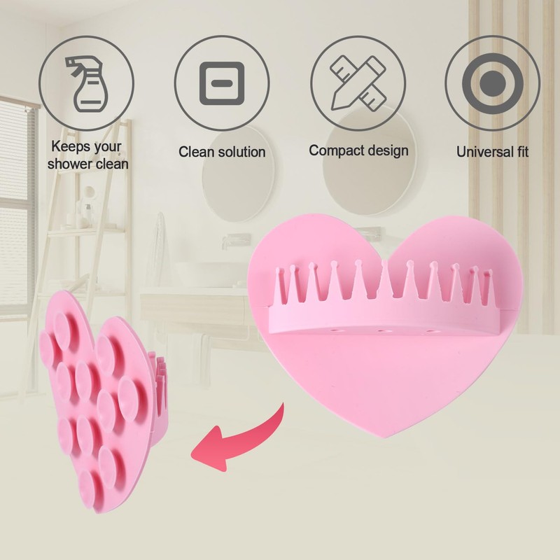 Hair Catcher Shower Wall, Heart Shape Shower Hair Grabber Collector