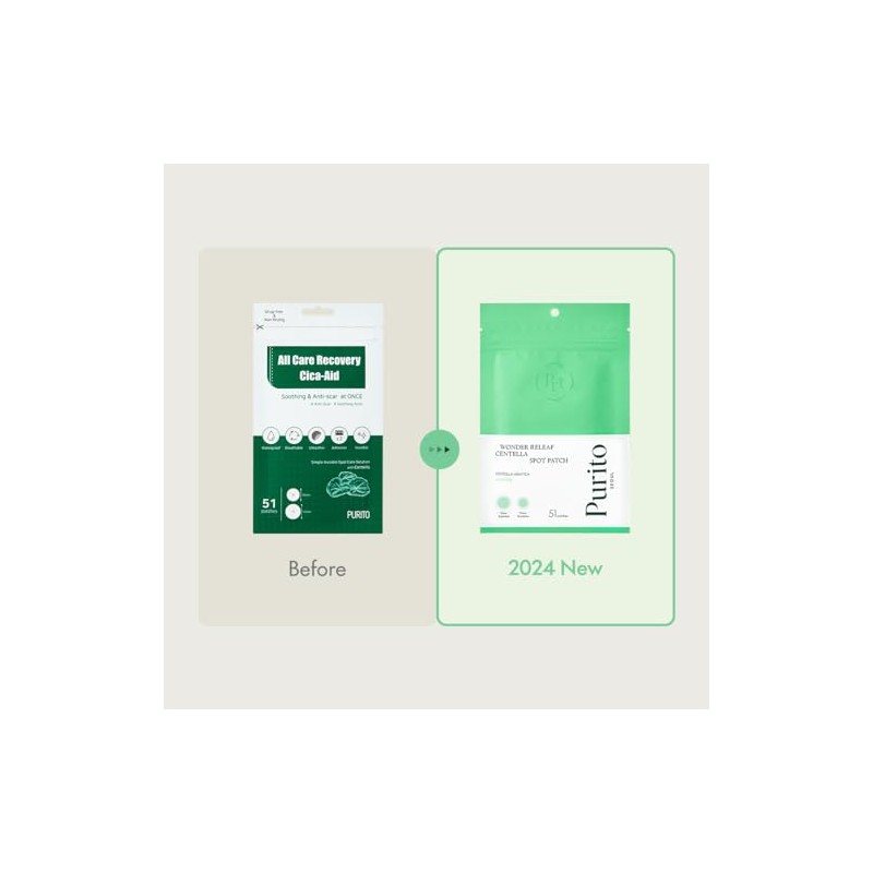 PURITO Seoul Wonder Releaf Centella Spot Parche, Coreano Centella, Para