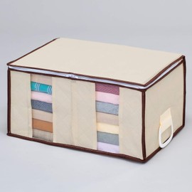 Astro 130-34 Storage Case, For Clothes, Beige, Storage Bag, Non-woven Fabric, Storage Box, Divider, Handle Included