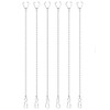 6 Pcs Sliver Toilet Handle Beaded Chain Replacement Kit 9.5“