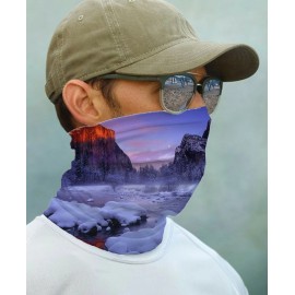 Paragon SUN GAITER Face Mask Bandana UPF 50+ UV Protecter Winter Landscape Yosemite Park