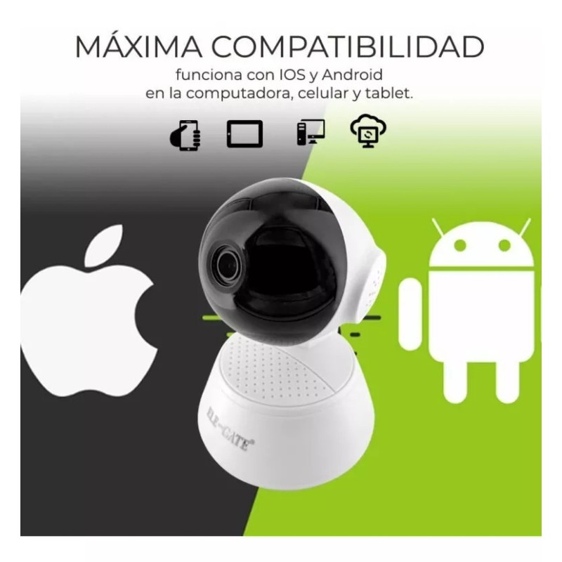 EGTMA Camara De Seguridad Y Alarma 1080p Wifi Visión Nocturna