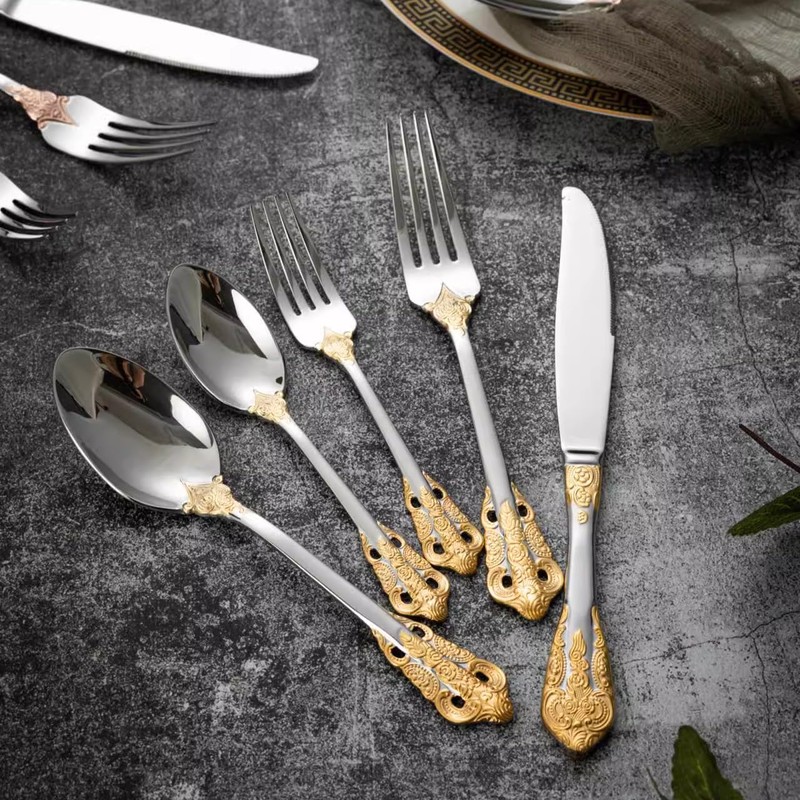 ELiTA ESSENTIALS 30-Pcs Luxury Silverware Set, Royal Flatware Set, Modern