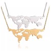 Patry Deluxe Collar Mapamundi Dije Viajero Mochilero Mapa Mundo Colgante