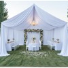 10ftx40ft White Backdrop Ceiling Drapes,2Panels 40ft Height Wrinkle Free Tent