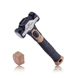 Spec Ops Tools Drilling Hammer, 2 lb Sledge hammer with Removable Soft Mallet Cap & Bi-Material Shock Absorbing & Vibration Dampening Handle, 3% Donated to Veterans, Black/Tan