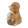 Solar Powered LED Light Dog Statue Decoration Solar Powered Puppy