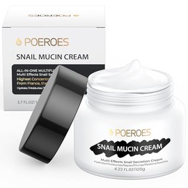 POEROES Crema hidratante facial con mucina de caracol al 99,3% de 4,23 onzas líquidas Crema hidratante facial de uso diario para pieles secas y sensib