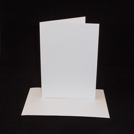 10 x A5 White Card Blanks with White Envelopes