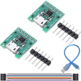 Youmile 2 Stück H340 MSOP10 USB zu TTL Modul 5 V/3,3 V Alternatives G-Modul USB-zu-TTL-Seriell-Konverter mit Kabel Micro-USB-Kabel