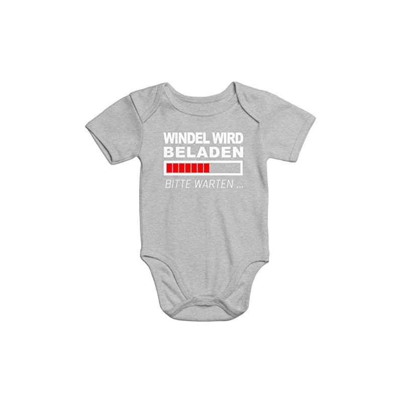 MoonWorks Funny Baby Bodysuit with German Print, Cotton, Short Sleeve,