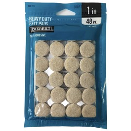 1 in. Beige Heavy-Duty Self-Adhesive 1 in. Felt Pads (48-Pack)