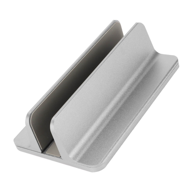 Vertical Laptop Stand Grey Regulable Base 3D Curved Appearance Bottom