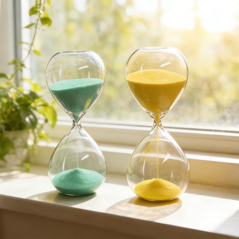 Hourglass, HoveBeaty Hand-Blown Sand Timer Set for Time Management 15