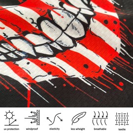 Obacle Balaclava Face Mask for Men Women Ski Hunting Cycling Festival Party (Skull with Blue Red Flag Face)