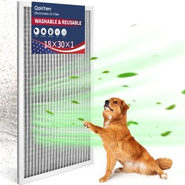 18x30x1 Electrostatic Air Filter, Washable Air Filter, AC Furnace Filters, HVAC Reusable Air Filter, Lasts a Lifetime, Air Filters Replacement for Home and Office