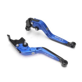 GZDLMoto Motorcycle CNC Brake Clutch Levers Short Adjustable Compatible with Yamaha MT-07 FZ07 2014-2023 | MT-09 FZ09 FJ09 2014-2020 (MT-07 14-23,Black+Blue A)