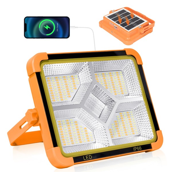 Portable LED Work Solar Light - Kifflux 100W Solar Rechargeable