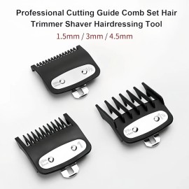 Peine Gua De Negro Para Rasuradora Profesional Wahl 3pcs                                                                                              