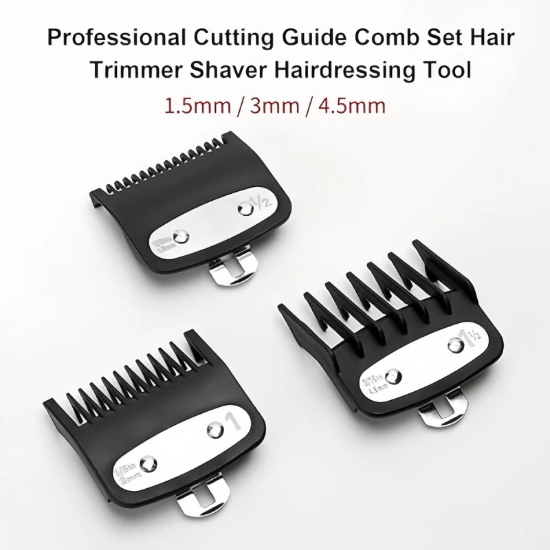 Peine Gua De Negro Para Rasuradora Profesional Wahl 3pcs